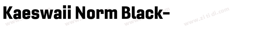 Kaeswaii Norm Black字体转换